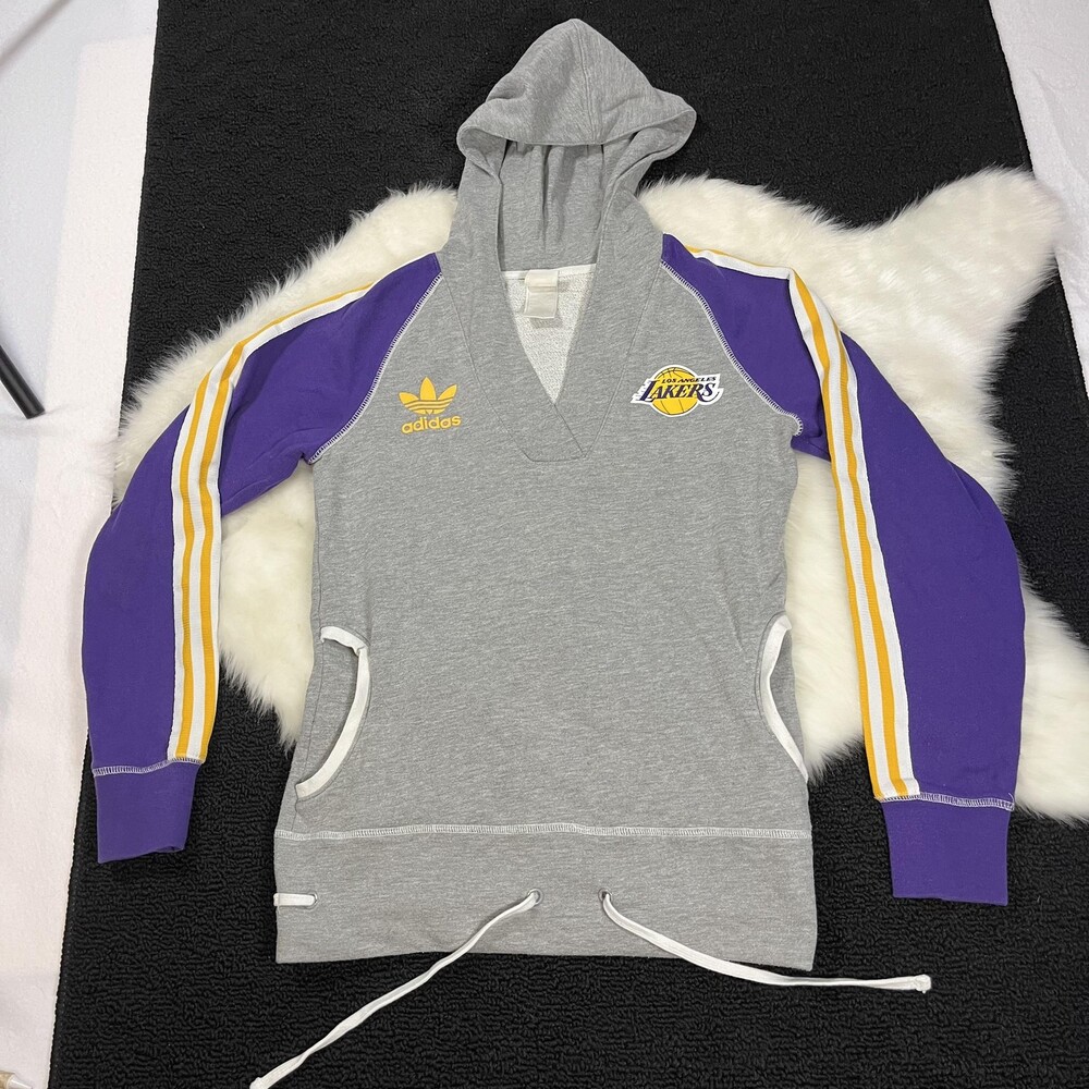 Los Angeles Lakers Hoodie Womens S NBA Basketball Adidas Trefoil Pullover Y2K